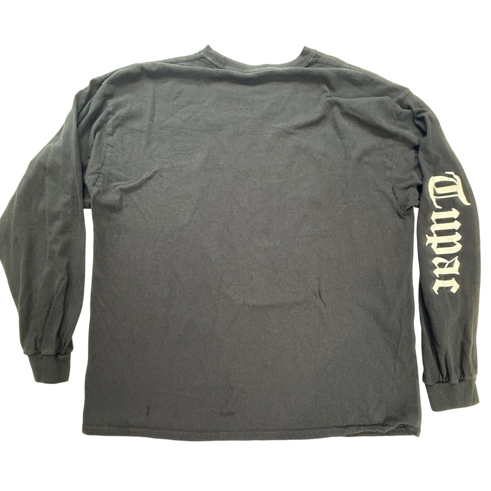 2Pac Tupac Shakur Graphic T-Shirt Bundle Mens XL Long Sleeve Rose Grid 2 Pack - Picture 7 of 11